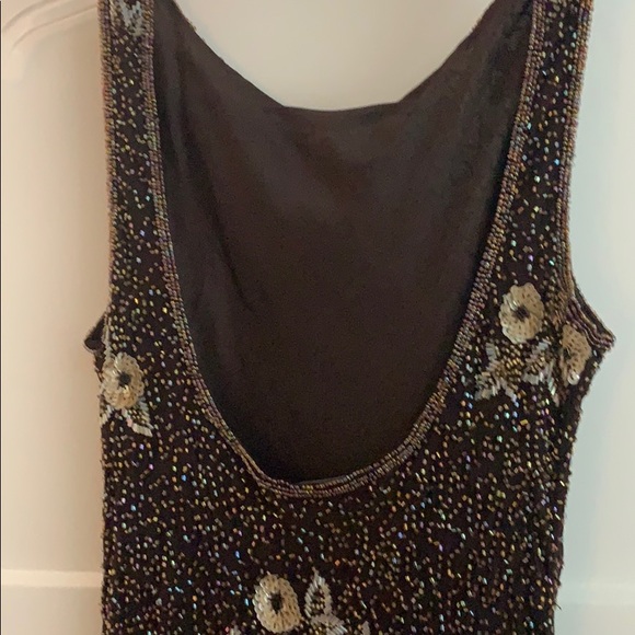 Black tie long beaded - Picture 5 of 6